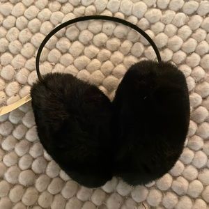 NWT Collection 18 Black Furry Earmuffs